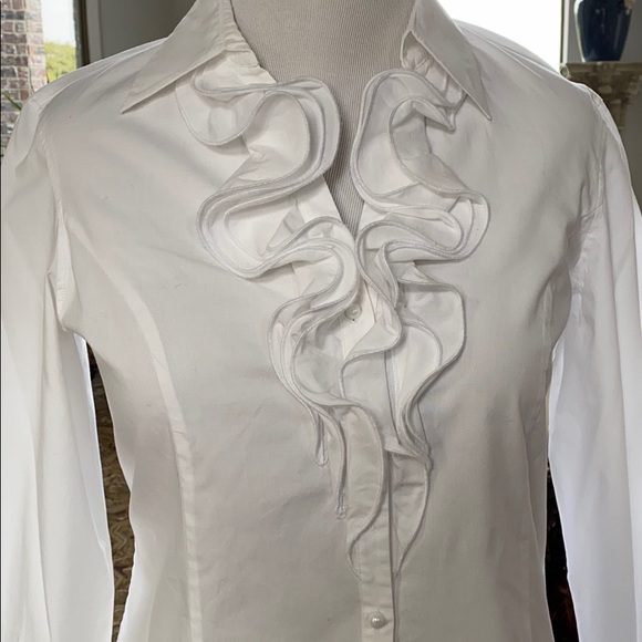 Beautiful Bright White Blouse, size L. - Picture 2 of 7